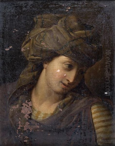 Jeune Femme Au Turban Oil Painting by Antoine Rivalz