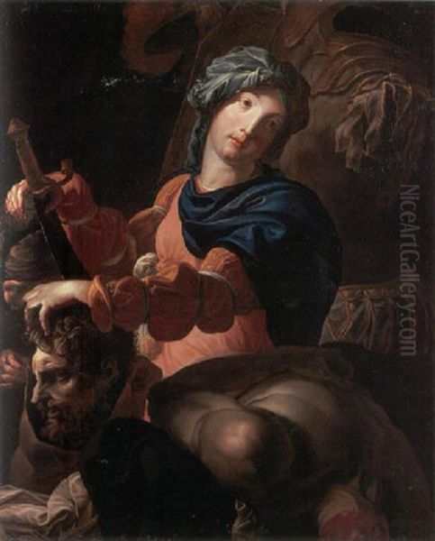 Judith And Holofernes Oil Painting by Pierre Rivalz