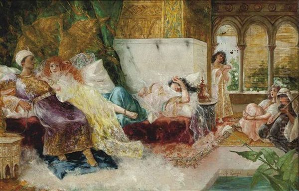 Harem Harmonies Oil Painting by Antonio Rivas