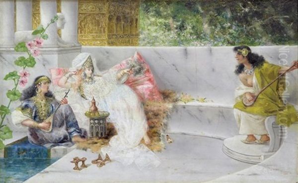 View Of A Harem Oil Painting by Antonio Rivas