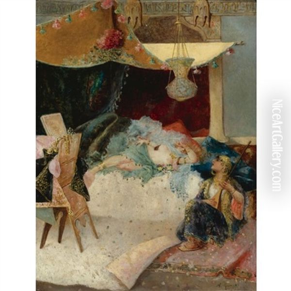 Harem Song Oil Painting by Antonio Rivas