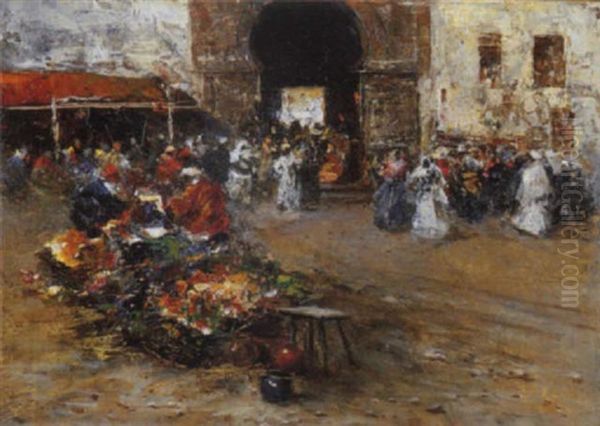 Mercato Arabo Oil Painting by Antonio Rivas