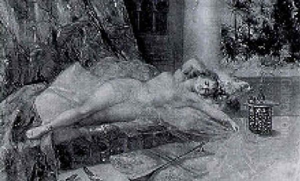 Odalisque Oil Painting by Antonio Rivas