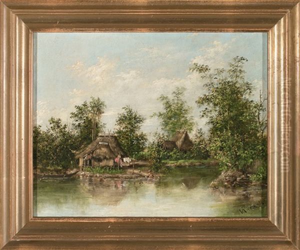 Paisaje Cubano Oil Painting by Vicente Rivera y Mir