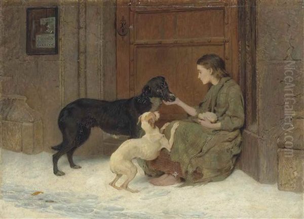 Charity Oil Painting by Briton Riviere