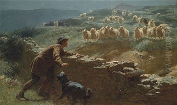 The Sheepstealer Oil Painting by Briton Riviere