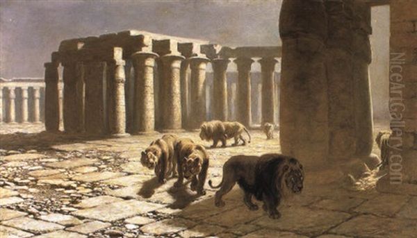 Night Watch Oil Painting by Briton Riviere