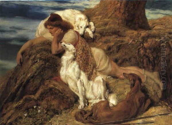 Endymion.... Oil Painting by Briton Riviere