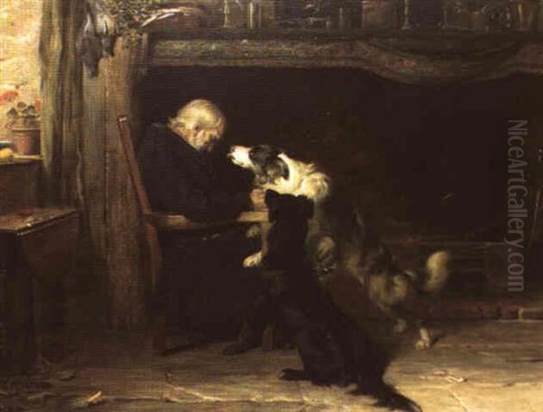 After The Day's Sport Oil Painting by Briton Riviere