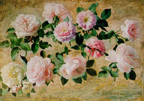 Roses Oil Painting by Francois Rivoire