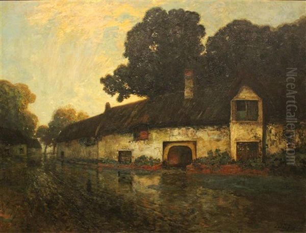 Farmhouse Oil Painting by Julian Walbridge Rix