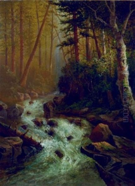 The Raging Torrent Oil Painting by Julian Walbridge Rix