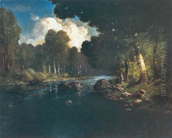 Afternoon On The West Branch Of The Kennebec River Oil Painting by Julian Walbridge Rix