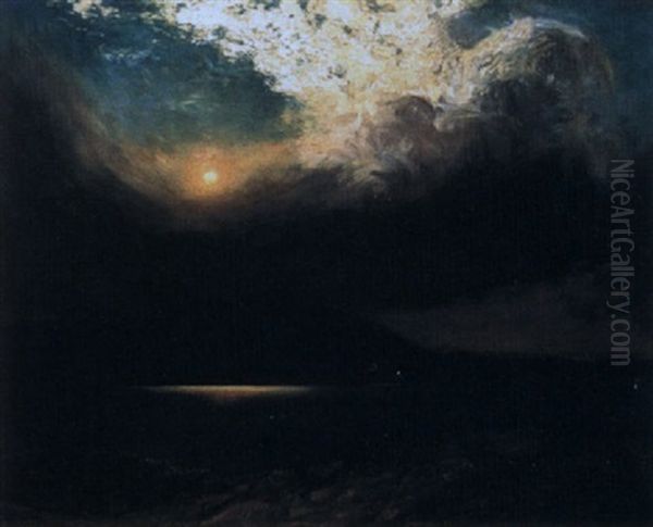 Moonlight On The Bay Oil Painting by Julian Walbridge Rix