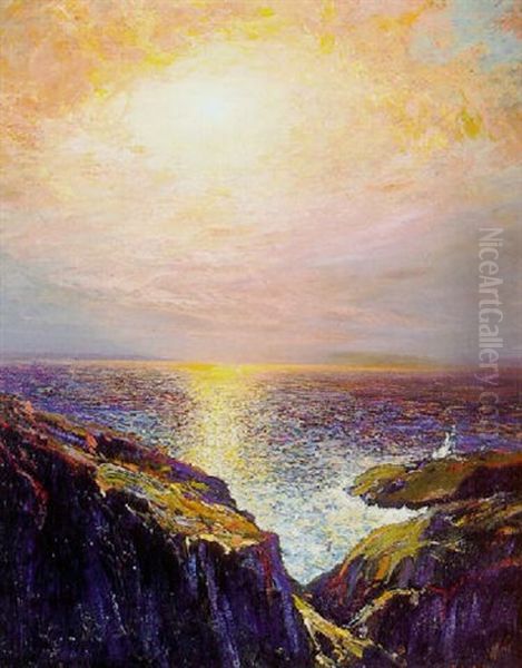 California Coast, Sunset Oil Painting by Julian Walbridge Rix