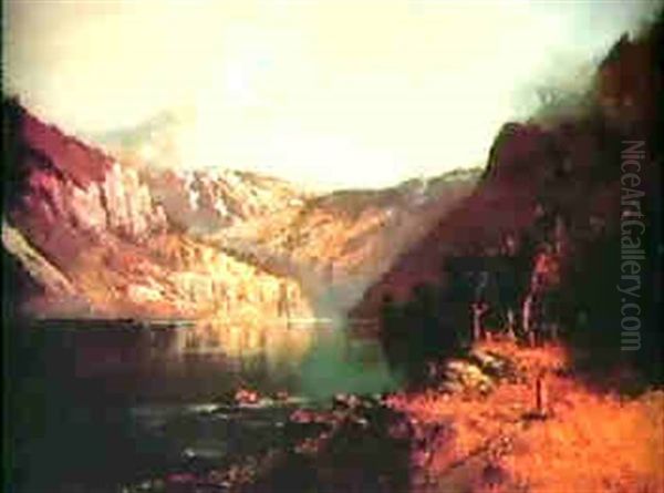 High Country Indian Encampment Oil Painting by Julian Walbridge Rix