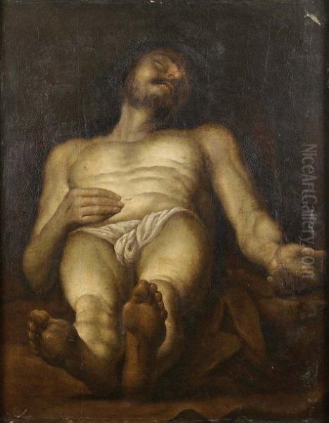 Le Christ Au Tombeau Oil Painting by Orazio Borgianni