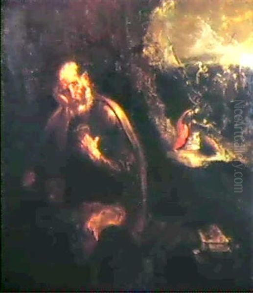 Saint Pierre Repentant Oil Painting by Fray Juan Andres Rizi de Guevara