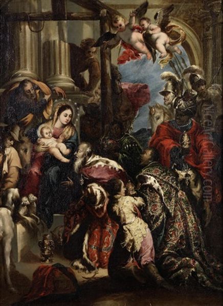 The Adoration Of The Magi Oil Painting by Francisco Rizi