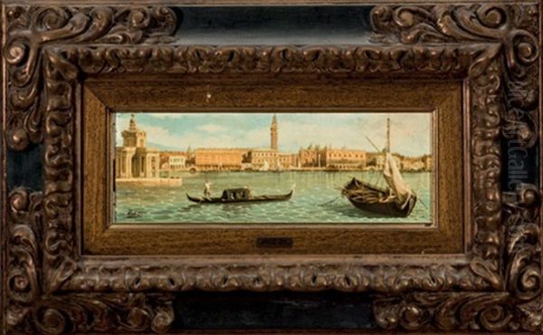 Dos Vistas De Venecia Oil Painting by Antonio Rizzi