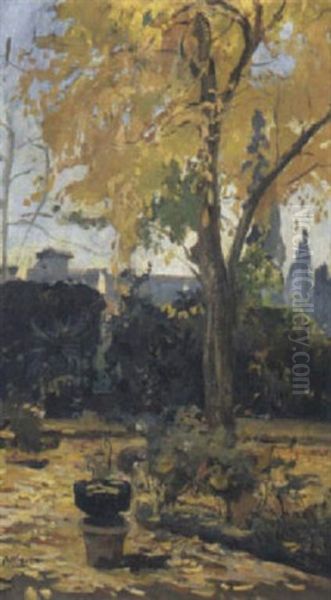 Giardino In Citta Oil Painting by Antonio Rizzi