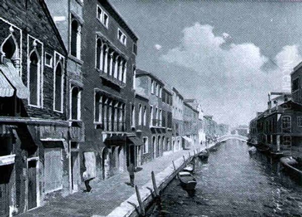 Canal Veneciano Oil Painting by Antonio Rizzi