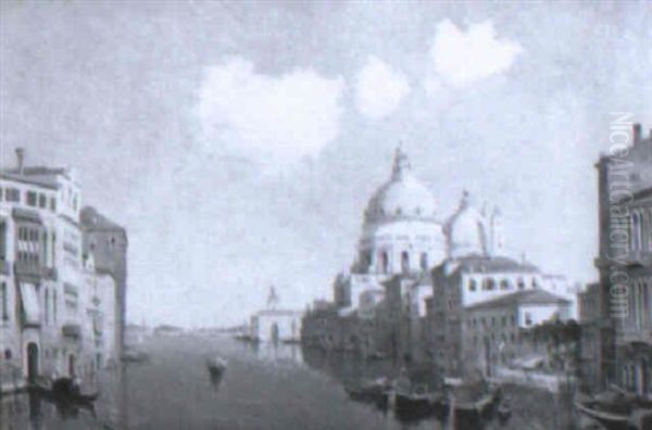 El Gran Canal De Venecia Con La Salute Al Fondo Oil Painting by Antonio Rizzi