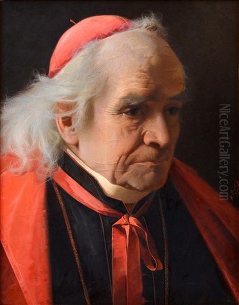 The Cardinal Oil Painting by Alexander (Aleksandr) Antonovich Rizzoni