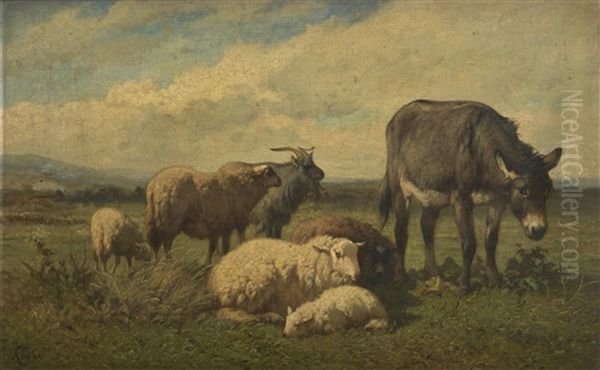 Paysage Avec Des Moutons Oil Painting by Louis Robbe