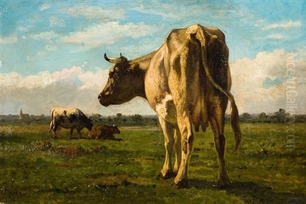 Vaches Dans Un Paysage Oil Painting by Louis Robbe