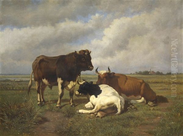 Kuhe Auf Der Weide by Louis Robbe