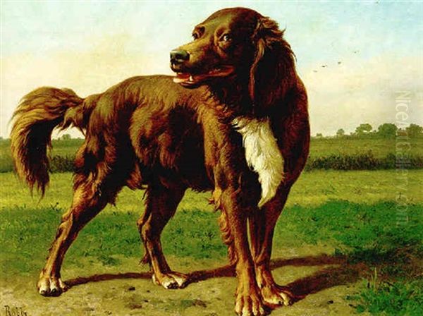 The Gun Dog Oil Painting by Louis Robbe