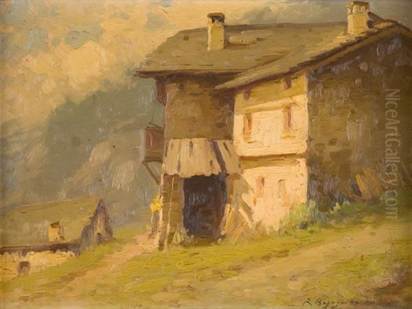 Casa In Montagna Oil Painting by Romeo Borgognoni