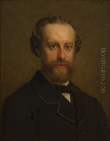 Portrait De Gentilhomme Oil Painting by Alexandre Nestor Nicolas Robert