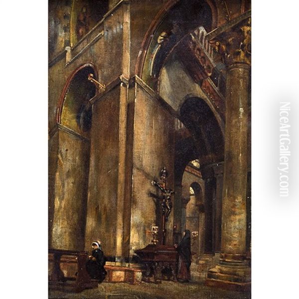 Saint Marc De Venise Oil Painting by Aurele Robert