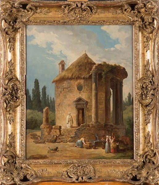 Ruines D'une Eglise Oil Painting by Hubert Robert