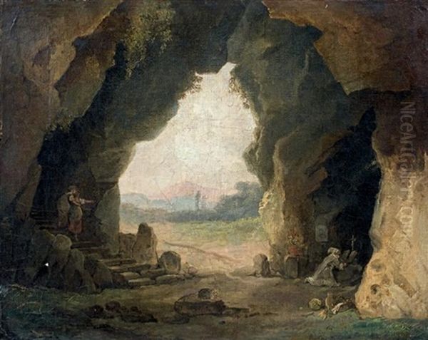 La Tentation De Saint Antoine Oil Painting by Hubert Robert