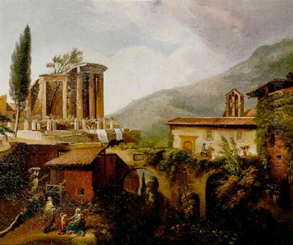 View Of Tivoli Oil Painting by Hubert Robert