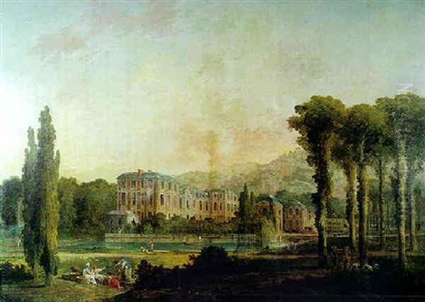 Vue Du Chateau De Chamarande En Seine-en-oise Oil Painting by Hubert Robert