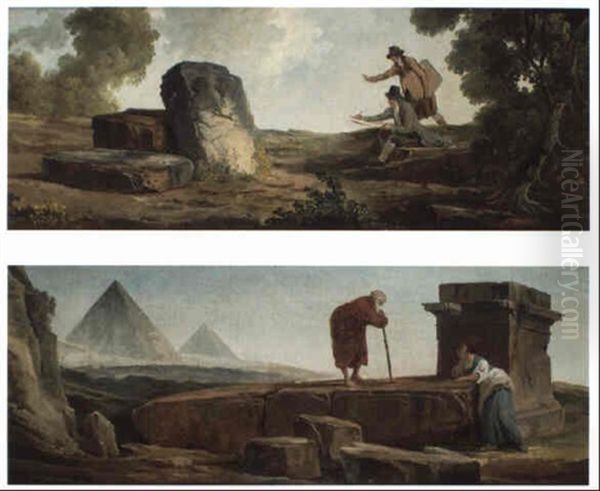 Les Pyramides Oil Painting by Hubert Robert