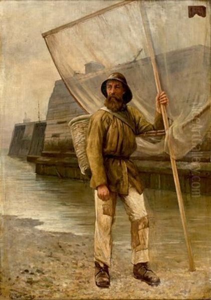 Le Pecheur De Crevettes Oil Painting by Leopold Robert