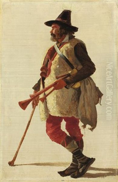 Pifferaro Oil Painting by Leopold-Louis Robert