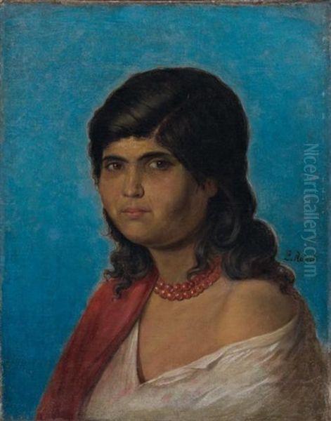 Portrait D'italienne by Leopold-Louis Robert