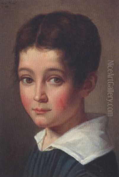 Knabenportrait Oil Painting by Leopold-Louis Robert