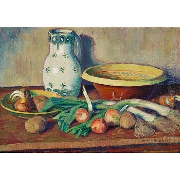 Nature Morte Oil Painting by Paul Theophile Robert