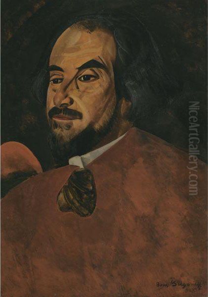 Portrait Of An Actor Said To Be Nikolai Alexandrov Oil Painting by Dmitrievich Grigor'Ev Boris