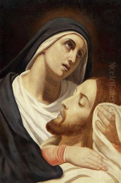 Pieta Oil Painting by Paul Theophile Robert