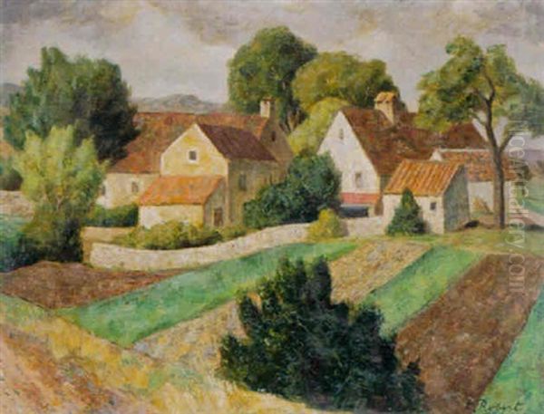 Petit Village Oil Painting by Paul Theophile Robert