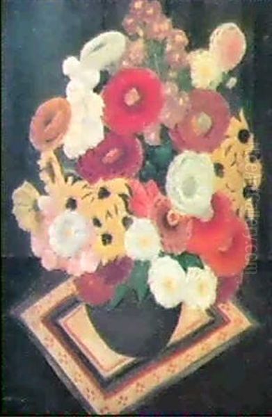 Bouquet De Fleurs Oil Painting by Paul Theophile Robert