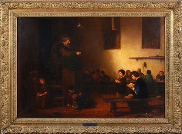 Ecole Juive Oil Painting by Joseph Nicolas Robert-Fleury